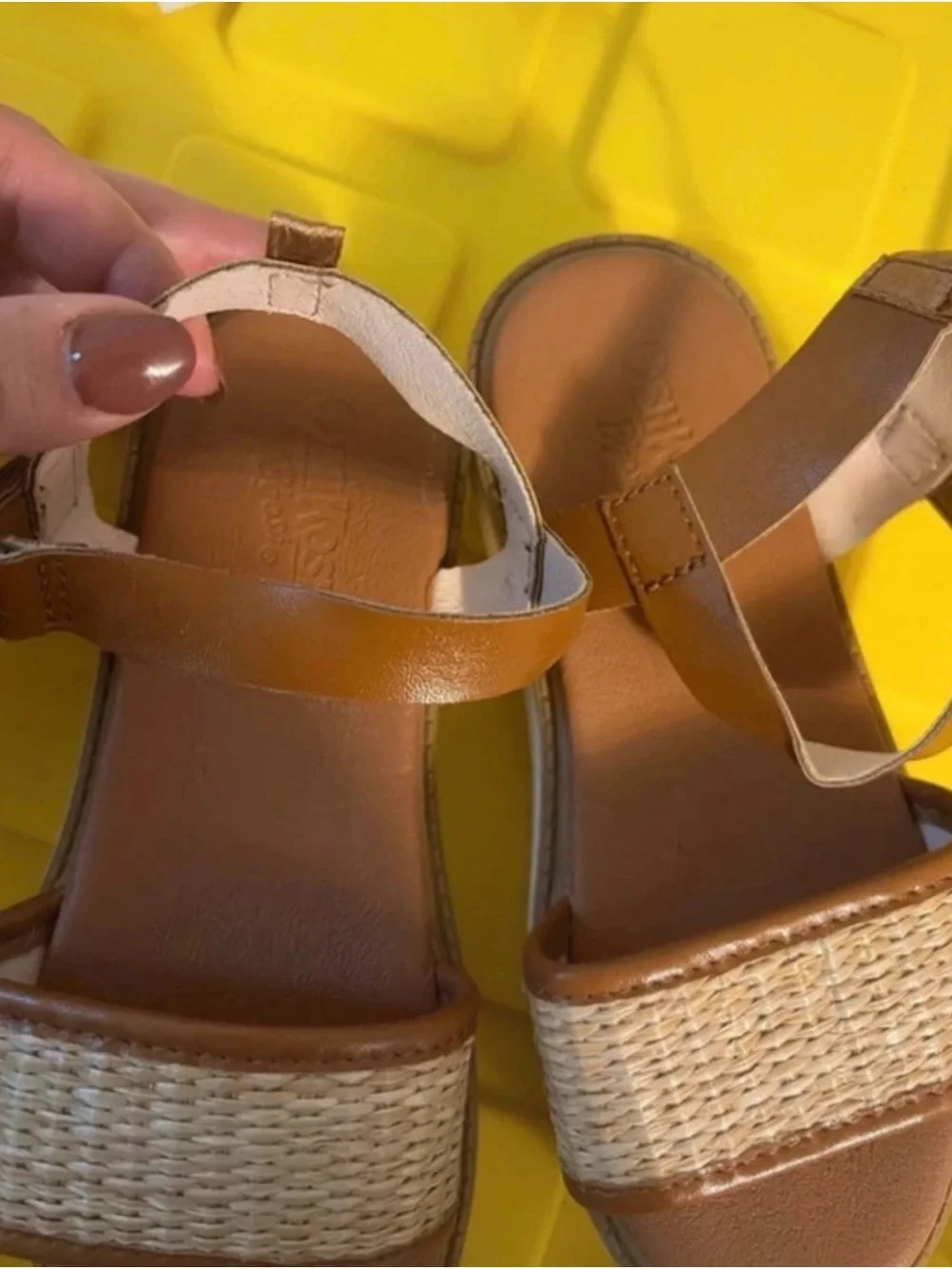 OshKosh B'gosh Tan Woven Strap Girls' Sandals